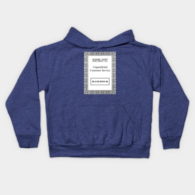 The Michael Scott Paper Company Coupon Kids Hoodie by thighmaster